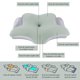 thumbnail image 2 of Almohada Cervical de Espuma viscoelástica Almohada ortopédica ergonómica 2 en 1 Que Alivia el Dolor de Cuello y Brinda Soporte Contorneado para Personas Que Duermen de Lado, 2 of 6