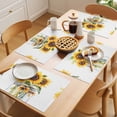 thumbnail image 5 of Summer Sunflower Placemats Set of 8, Retro Watercolor Yellow Flowers Non-Slip Place Mats Washable Table Mats for Kitchen Dining Table Decorations Indoor/Outdoor, 5 of 9