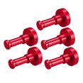 thumbnail image 1 of 5Pcs, gancho de pared montado de 1.69" gancho para albornoces, colgador de toallas individual de aleación de aluminio rojo, 1 of 4