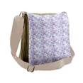 thumbnail image 1 of Floral Messenger Bag, Hibiscus Tropic Flowers Art, Unisex Cross-body, by Ambesonne, 1 of 2