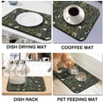 thumbnail image 6 of Dish Drying Mat for Kitchen Counter 2 Pack with Non-Slip Rubber Backing - Heat-Resistant Absorbent Coffee Bar Mat, Dish Rack Mat, Green Plants Dish Drying Mats 18x24+19.5x12 inch, 6 of 7