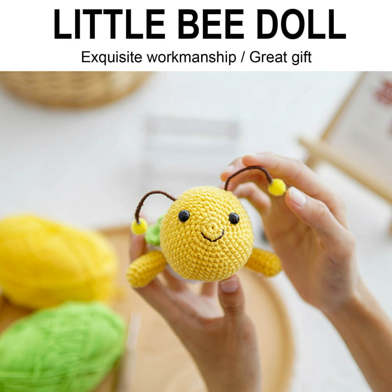 AURIGATE Turtle Bee Crochet Kit for Beginners - DIY Cute Crocheting Kit for  Beginners, with Step-Step Guide and Video Tutorials, Multicolor Beginner