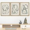 thumbnail image 4 of PixonSign Framed Canvas Print Wall Art Set Duotone Geometric Spiral Ring Circle Collage Abstract Shapes Illustrations Modern Art Boho Decorative for Living Room, Bedroom, Office - 16"x24"x3 NATURAL, 4 of 5