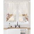 thumbnail image 2 of Vintage Mushroom Swag Valances for Windows, Farmhouse Summer Botanical Floral Rod Pocket Sheer Valances for Large Windows, Swag Toppers Light Filtering for Kitchen Living Room 2 Panels 36''x63'', 2 of 6