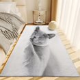 thumbnail image 4 of Washable Rug 6x9 ft Area Rug Animal Gray Cat Living Room Rug, Non Slip Machine Washble Rug Soft Low Pile Bedroom Rug Lightweight Rug Carpet for Home Dinning Room, 4 of 7