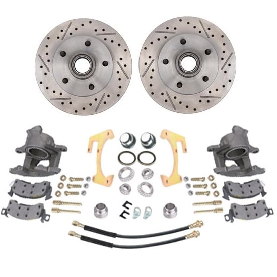 Deluxe Disc Brake Kit 47-59 Chevy Half-Ton Truck, Drilled/Slotted
