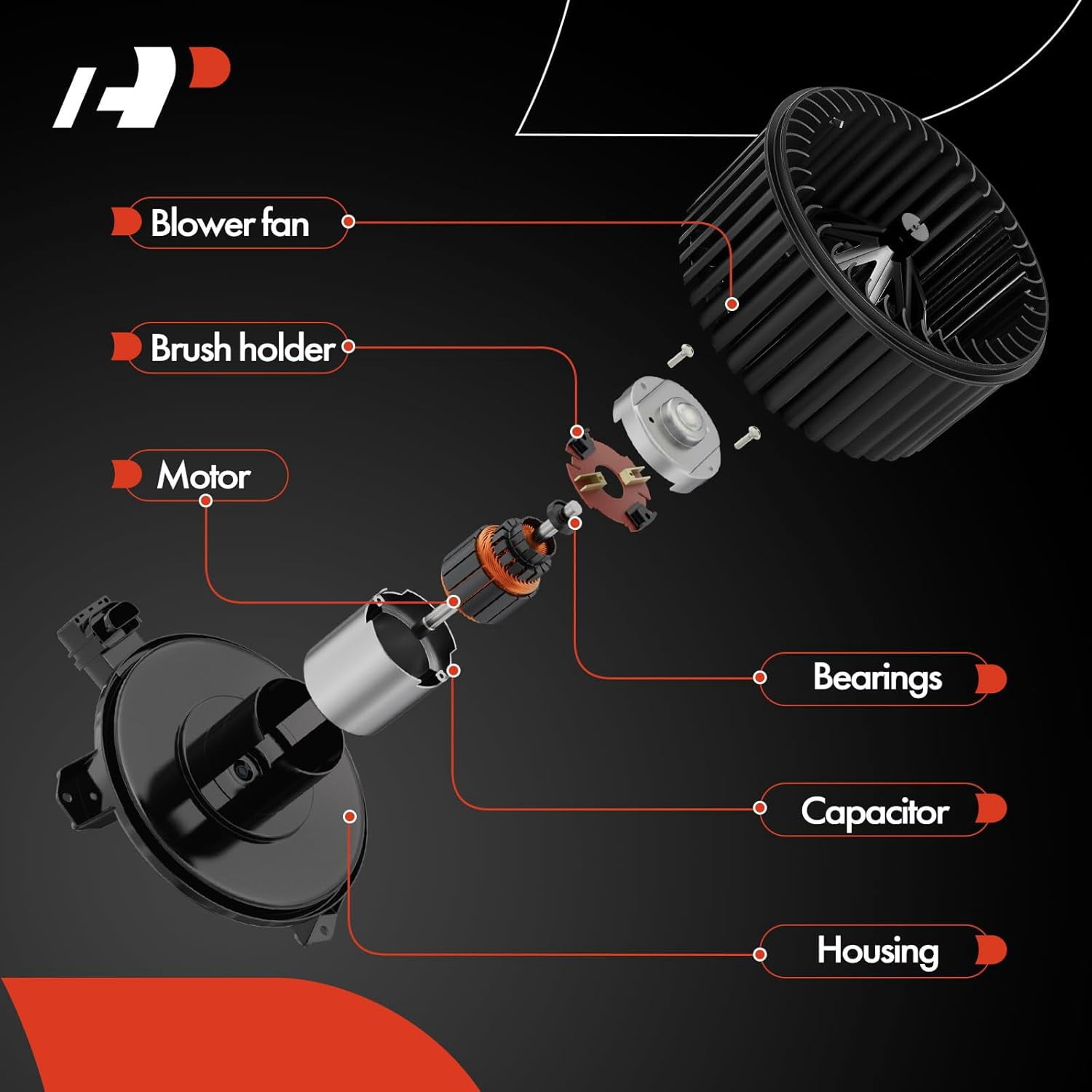 A-Premium Heater Blower Motor with Fan Cage Replacement for BMW 128i 135i 323i 325i 328i 335i X1 X3 X5 Z4