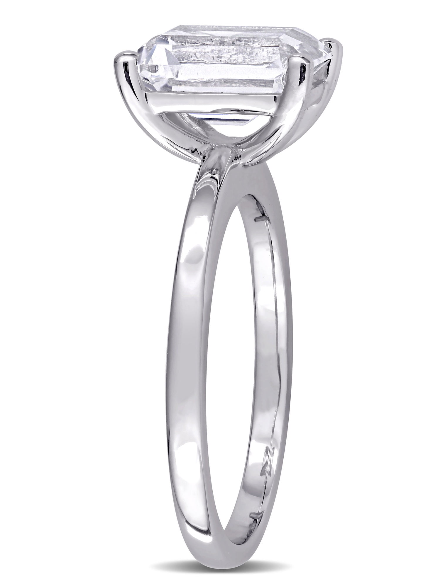 Everly Women's Sapphire and Created 10K White Gold Engagement Ring