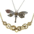 thumbnail image 1 of 2 Unids Vintage Steampunk Dragonfly Lot Gears Colgante Gótico Cadena Mecánica para Mujeres Hombres Yinane Steampunk engranajes collar, 1 of 8