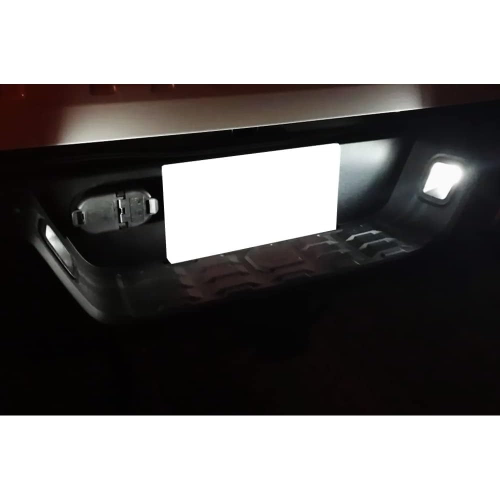 OEM-Fit 3W Full LED License Plate Light Assembly Kit For Chevy 2004-2012 Colorado GMC Canyon Pickup Truck, Powered by 21-SMD Xenon White LED Diodes