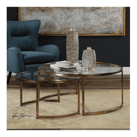 Weathered Iron Hand Finished Glass - Tables W/ Finish Hand Forged Iron and Material - Metal Glass sizes 42 X 42 inch