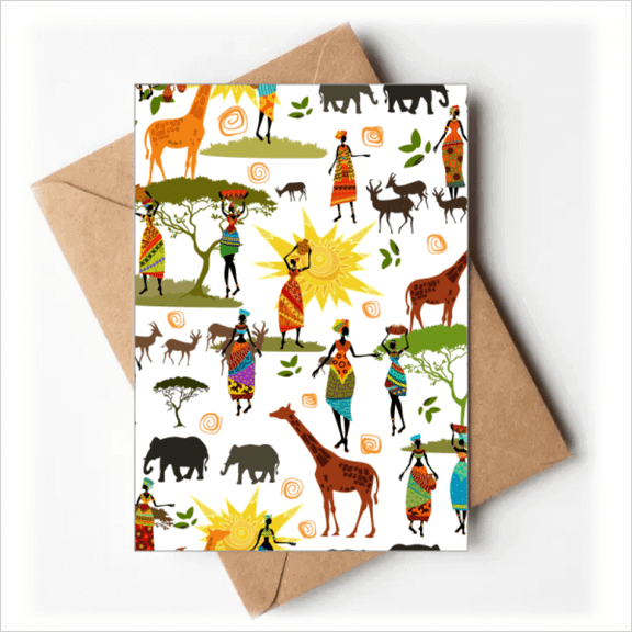 African Savanna Women Ladylife Animals Greeting Cards You are Invited Invitations