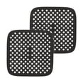 thumbnail image 2 of Gustave 2Pcs Square Air Fryer Silicone Mats Non Stick Easy Clean Airfryer Silicone Liner Baking Tray Heat Resistant Air Fryer Pads Oven Accessories "Black", 2 of 9