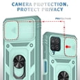 thumbnail image 6 of Dteck Samsung Galaxy A12 Case, Slide Camera Lens Protector Cover Magnetic Ring Holder Kickstand Rugged Shockproof Case for Samsung Galaxy A12,Green, 6 of 11
