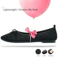 thumbnail image 3 of AOMAIS Women’s Ballet Flats Knit Mesh Flats Round Toe Shoes Comfy Slip Ons Casual Dress Flats Waling Loafer (Black,US9), 3 of 13
