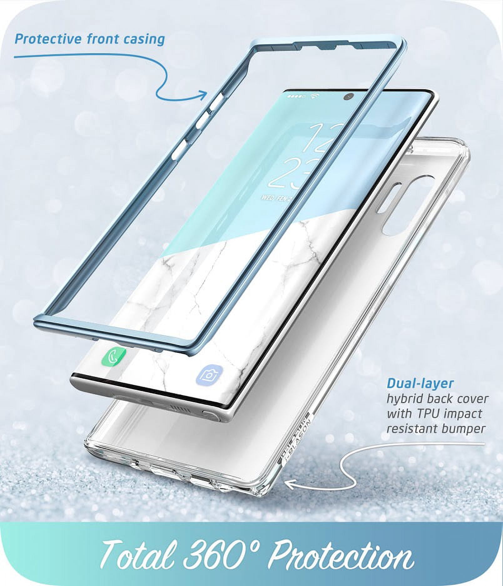 i-Blason Cosmo Series Case for Galaxy Note 10+ Pro/Plus 5G 2019 Release, Slim Stylish Protective Bumper Case Without Built-in Screen Protector (Blue)