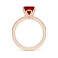thumbnail image 2 of ANGARA Lab Grown Vintage Style Cushion Rectangular Ruby Engagement Ring for Women in 14K Rose Gold (Size-10x8mm) | July Birthstone, Anniversary, Jewelry Gift for Women | Lab-Grown Ruby Ring, 2 of 8
