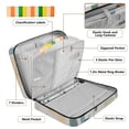 thumbnail image 4 of Haosy Accordion File Organizer Zipper Binder 500 Sheet 6-Tab Expanding File Folder Multi-Pocket 1.2 Inch 3 Ring Pastel Colors Flower and Leaf, 4 of 7