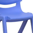 thumbnail image 3 of Flash Furniture Whitney 2 Pack Blue Plastic Stackable School Chair with 12" Seat Height, 3 of 13