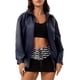 thumbnail image 2 of Chaquetas y abrigos de piel sintética de manga larga sin capucha para mujer, de moda, de color liso, con cuello vuelto, cremallera, capucha y sin bolsillo, chaqueta de piel para mujer, parte superior, 2 of 9
