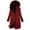 Red, variant on Women's Mid Length Down Coat Hooded Lined For Warmth & Comfort Women Winter Coat Maternity Winter Coat The Coat for Women Maternity down Coats Women Weather Proof Coats Women Jean Jacket with Hoodie