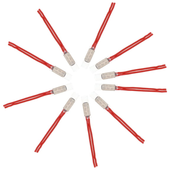 Mobutofu 10Pcs 130 Celsius Close Thermostat Thermal Protector for Motor Control and Home Appliance Use