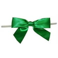 thumbnail image 2 of Reliant Ribbon - 5170-51005-3X2, Satin Twist Tie Bows - Large Bows, Emerald, 7/8 Inch, 100 Pieces, 2 of 2