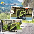 thumbnail image 4 of Aosom 2-in-1 Dog Bike Trailer, Pet Stroller with Hitch for Large Dogs, Green, 4 of 9