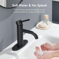 thumbnail image 3 of Grifo de baño WINKEAR negro de un solo orificio con desagüe desplegable, 3 of 6
