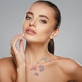 thumbnail image 2 of Unique Bargains 1 Set Water-Resistant Fake Tattoos ButterflyTemporary Tatto for Adult Assorted Color, 2 of 5