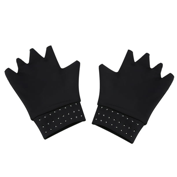 1 par de guantes sin dedos, unisex, de nailon, de compresión, transpirables, para uso diario, color negro