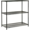 thumbnail image 2 of Nexel Black Epoxy, 3 Tier, Wire Shelving Starter Unit, 48"W x 14"D x 34"H, 2 of 3