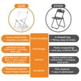 thumbnail image 5 of 6-Pack White PP Plastic Folding Chairs, Portable Stackable for Party Office Indoor Outdoor, 5 of 10
