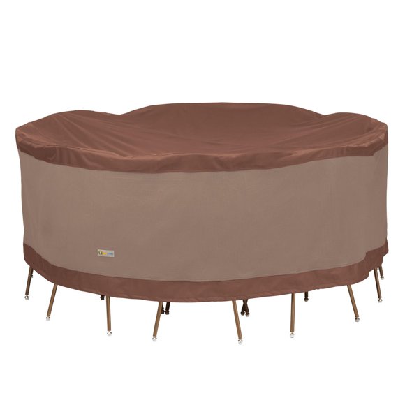 Duck Covers Ultimate 90 in. Round Patio Table with Chairs Cover