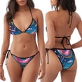 thumbnail image 3 of Fotbe Colorful Donut Traje de Baño para Mujer de Dos Piezas – Bikini Sexy de Tirantes Tipo Halter con Diseño Triangular, 3 of 6