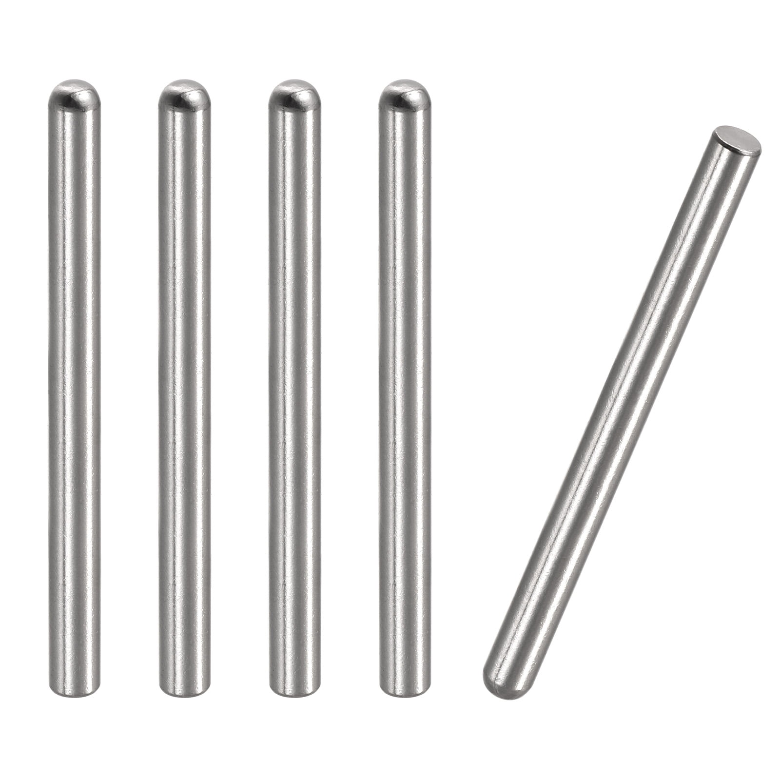 6x70mm Dowel Pins, 5 Pack Round Head Flat Chamfered End Dowel Pin