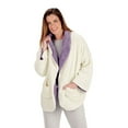 thumbnail image 7 of Catalog Classics Womens Bed Jacket with Pockets, Fleece Bed Jackets - Purple, 1X, 7 of 7