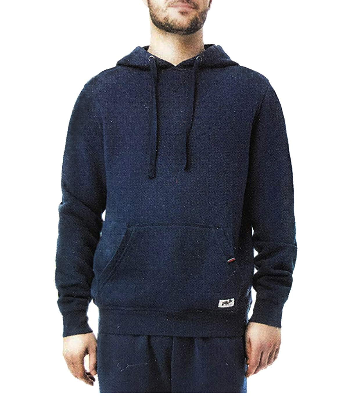 Fila Vintage Men's Fleece Pullover Hoodie, Navy, XXLarge