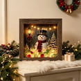 thumbnail image 5 of Sea Glass Night Light, Wooden Frame Battery Operated LED Table Lamp with Christmas Themes, Xmas Home Decor and Gift, 5 of 6
