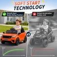 thumbnail image 3 of UBesGoo Licensed Land Rover Ride On Car, 12V Electric Car for Kids, Toddler Car Toy with Remote Control, LED Lights & Bluetooth, Ages 2-5, Orange, 3 of 9