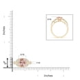 thumbnail image 4 of ANGARA Natural 1.65 ct Morganite and Diamond Trillium Petal Flower Ring in 14K Yellow Gold for Women | Birthday, Anniversary, Jewelry Gift for Women | Natural Morganite Ring, 4 of 8