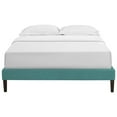 thumbnail image 5 of Modway Tessie Queen Polyester Fabric Bed Frame with Squared Tapered Legs in Teal, 5 of 6