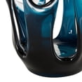 thumbnail image 5 of DecMode 10" Abstract Ombre Blue Glass Vase with Wavy Oval Cutouts, 5 of 9