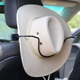 thumbnail image 1 of Soporte para colgar gorras de vaquero soporte de almacenamiento de sombrero montado creativo para accesorio de coche, 1 of 8