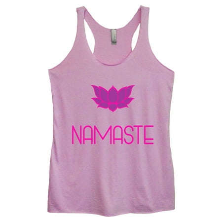 Women’s Triblend Tank Top “Namaste” Zen Yoga Tank Top Funny Threadz Large,