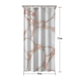 thumbnail image 5 of White Rose Gold Marble Shower Curtain 36"x72" ,Bathroom Decorative Shower Curtains Set with 12 Hooks,Modern Waterproof Washable Shower Curtain, 5 of 6