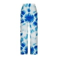 thumbnail image 5 of Dyegold Wide Leg Trouser Pants For Women Ombre Tie Dye Elastic Waist Palazzo Pants Plus Size Straight Long Pant With Pockets, 5 of 5