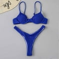 thumbnail image 4 of Babysbule Swimsuits for Women Women's Sexy High Breast Contrast Solid Split Bikini Set Two Piece Swimsuit Sets, 4 of 7