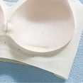thumbnail image 5 of Women's Backless Bra with Clear Back Straps Women's Thin Comfortable Breathable Soft-Supported Sag-Proof Steel-Free and Seamless Underwear Daily Bra White L, 5 of 9