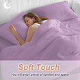 thumbnail image 4 of King 4 Piece Bedding Set Minimalist Solid Color Lilac Soft Breathable Duvet Cover and Pillowcase, Light Purple Monochrome Art Duvet Cover Set Bed Sheets for Bedroom Dormitory Guest Room, 4 of 9